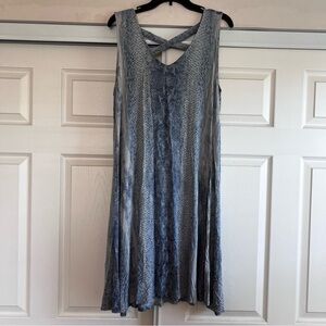 Style & Co - Blue Sleeveless Dress with Cross Back - Size L